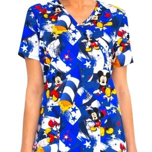 Disney Mickey Mouse Srub Top-- Large -- patriotic
